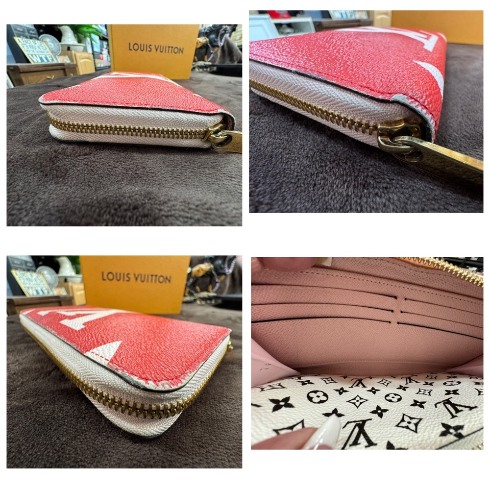 Louis Vuitton Reverse Zippy Monogram Wallet Rouge Pink full inclusion - Picture 5 of 11